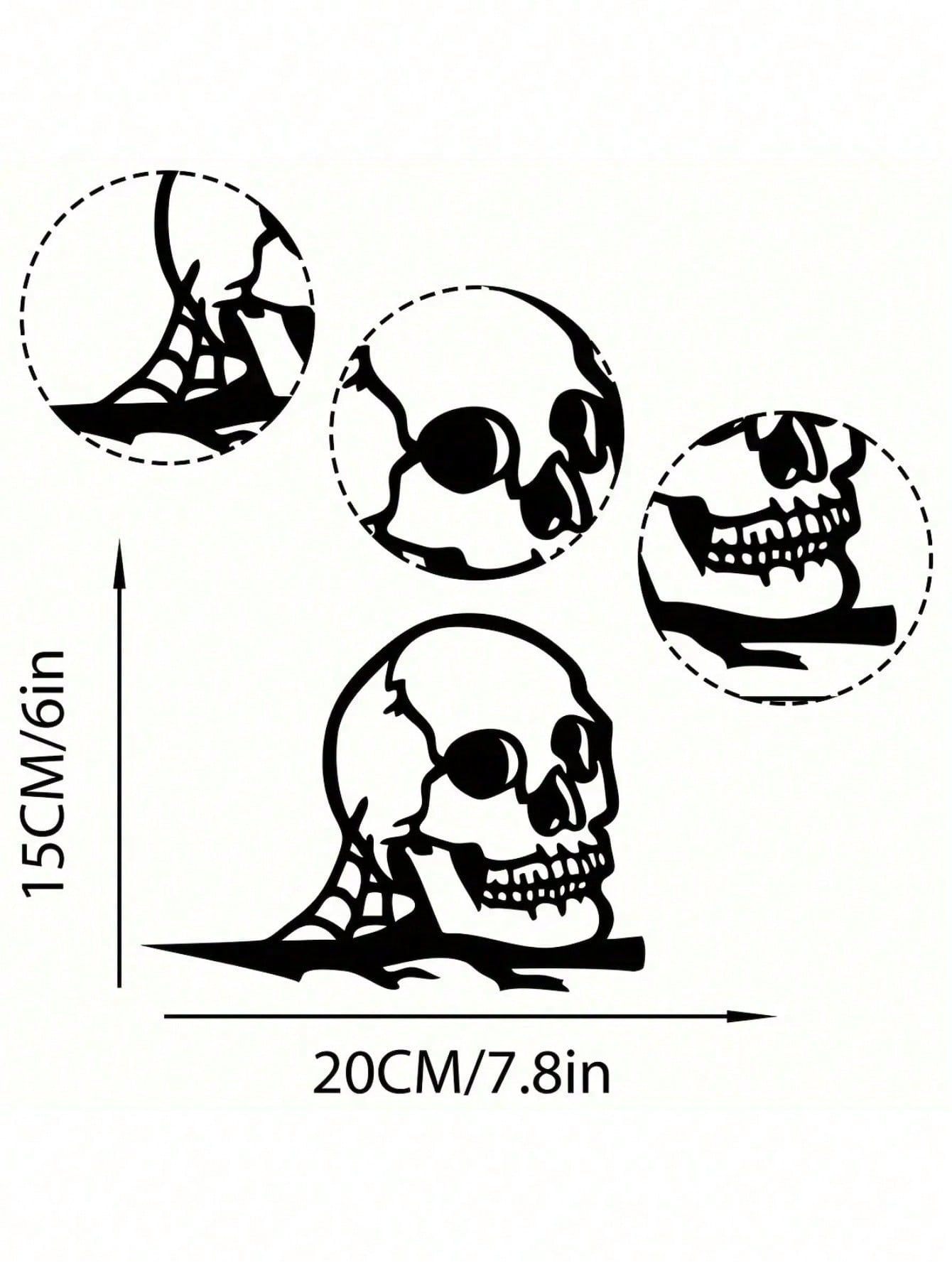 Haunted Skull Metal Cutout – A chilling steel silhouette perfect for Halloween, parties, or garden decor. Durable, stylish, and ideal for spooky themes, Gothic displays, or eerie home accents. Adds a haunting touch to any space,Suitable for modern home de