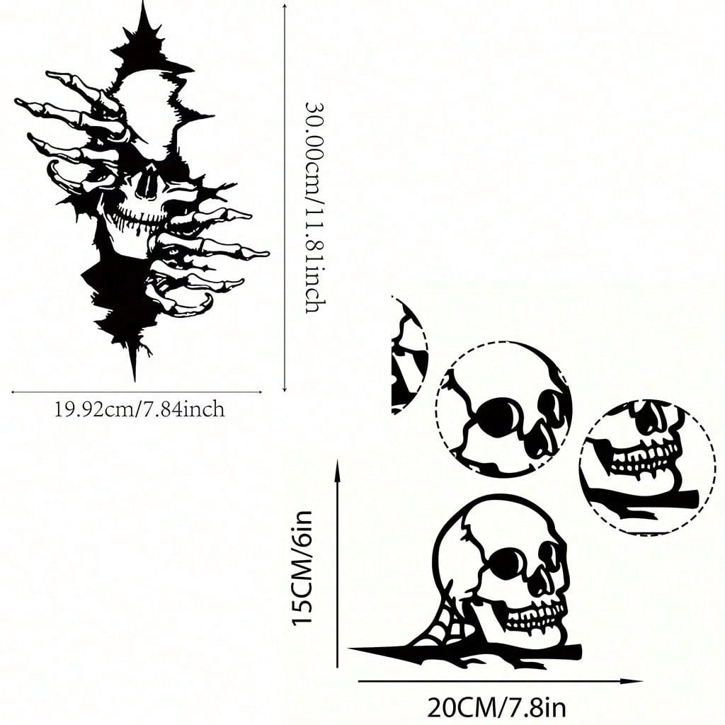 Haunted Skull Metal Cutout – A chilling steel silhouette perfect for Halloween, parties, or garden decor. Durable, stylish, and ideal for spooky themes, Gothic displays, or eerie home accents. Adds a haunting touch to any space,Suitable for modern home de