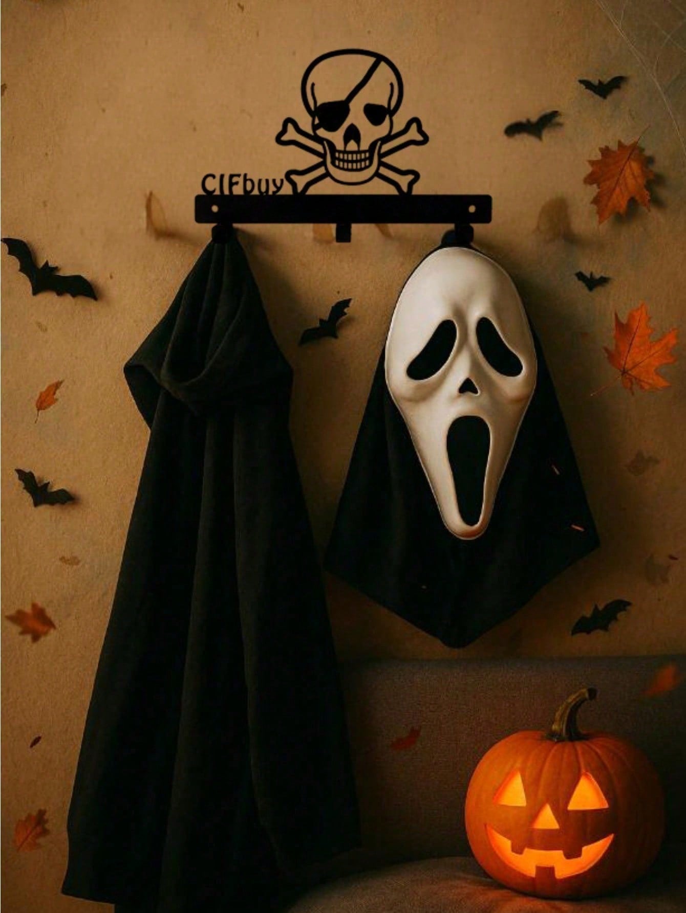 Elevate your space with this elegant black metal wall hook! Perfect for living rooms, bedrooms, or festive settings, its rust-resistant and durable design combines timeless elegance with modern flair. Ideal for holiday decorating or adding everyday sophis