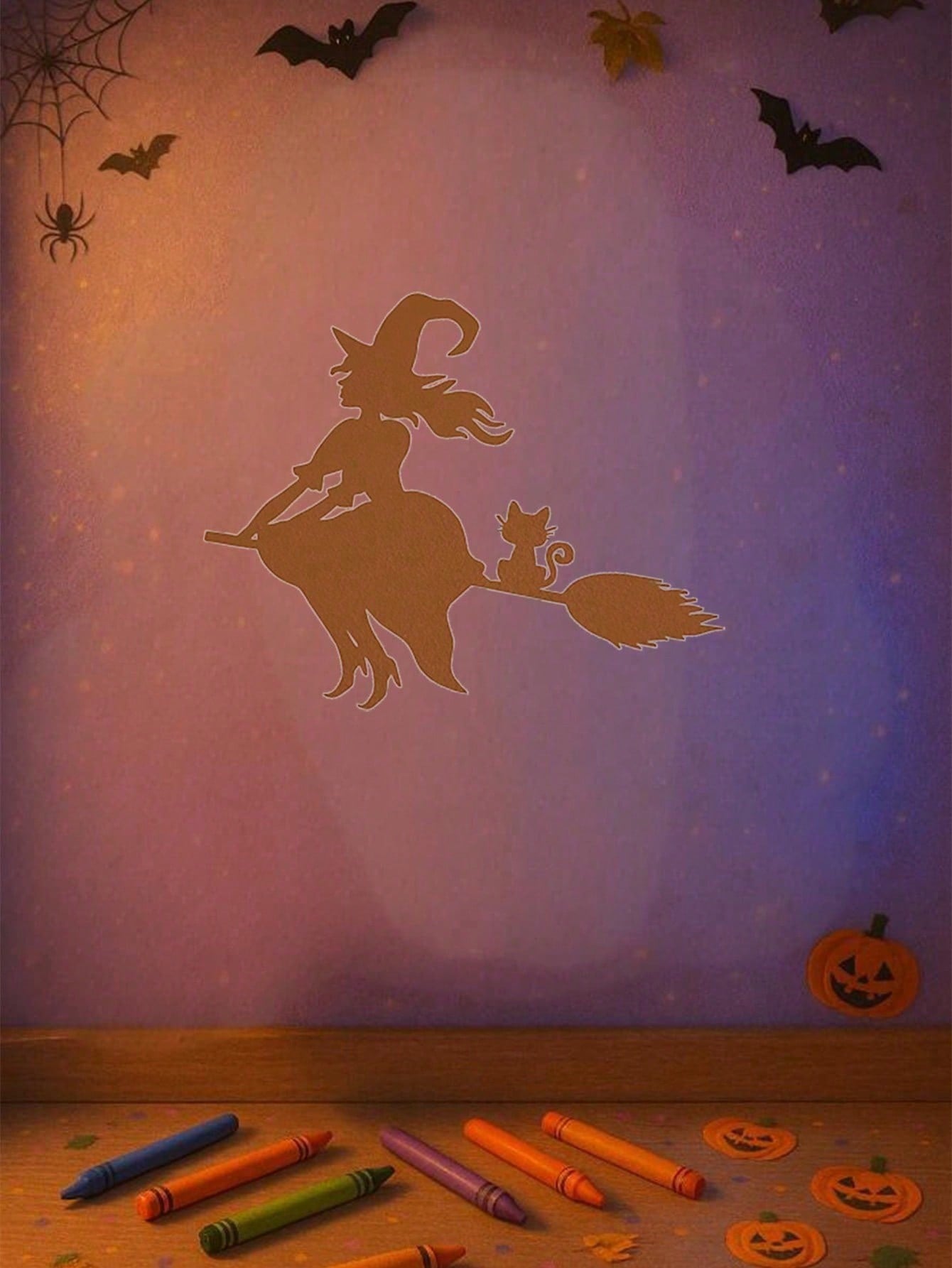 Enchanting witch dancing with butterflies metal wall art, available in black or rustic bronze. Perfect for Halloween and year-round decor, it complements modern interiors like the living room, bedroom, and even bathroom. Waterproof, anti-rust, and durable