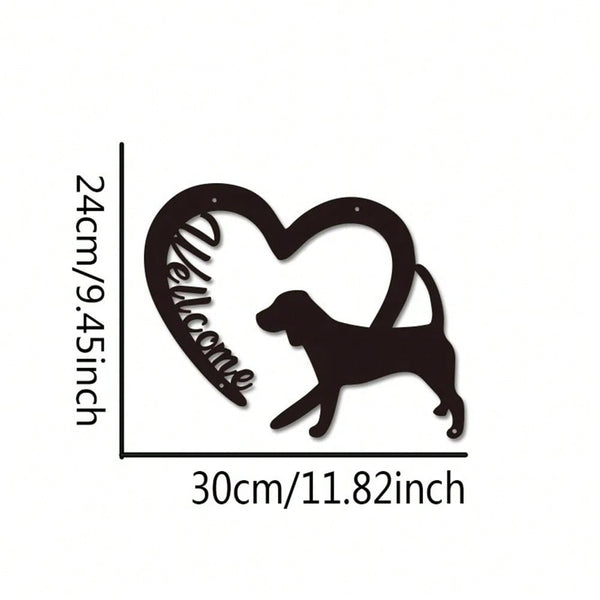 1-piece set, animal metal wall decoration, minimalist line art sleeping dog wall decoration, suitable for entrance and living room wall decorations, birthday gifts, pet lover gifts, suitable for modern home decor, home decor, room decoration