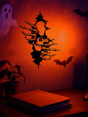 Gothic Skeleton Wall Art - Elegant Halloween metal decor with a haunting allure. This macabre chic sculpture adds a spine-tingling accent to modern interiors, perfect for creating a timeless yet eerie vibe. Ideal for gothic home aesthetics,Suitable for mo