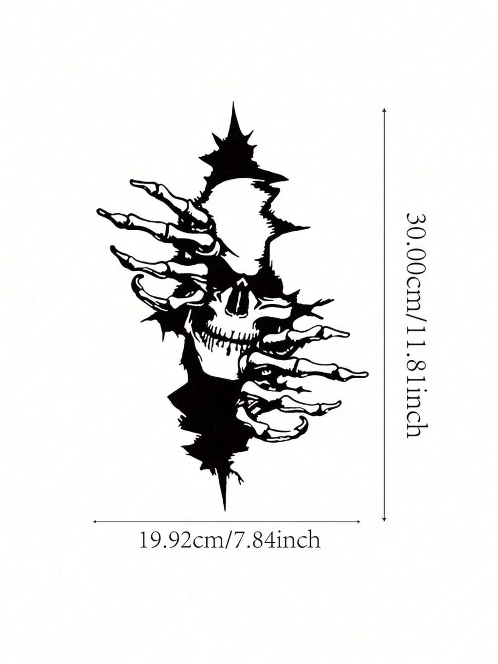 Gothic Skeleton Wall Art - Elegant Halloween metal decor with a haunting allure. This macabre chic sculpture adds a spine-tingling accent to modern interiors, perfect for creating a timeless yet eerie vibe. Ideal for gothic home aesthetics,Suitable for mo