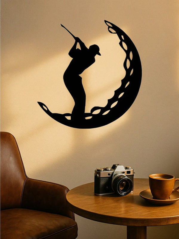 Elevate your space with this dynamic golf-themed metal wall art. Bursting with athletic energy, it's a versatile piece perfect for any room. Easy to install, it instantly creates a vibrant, sporty atmosphere,Suitable for modern home decor, home decoration