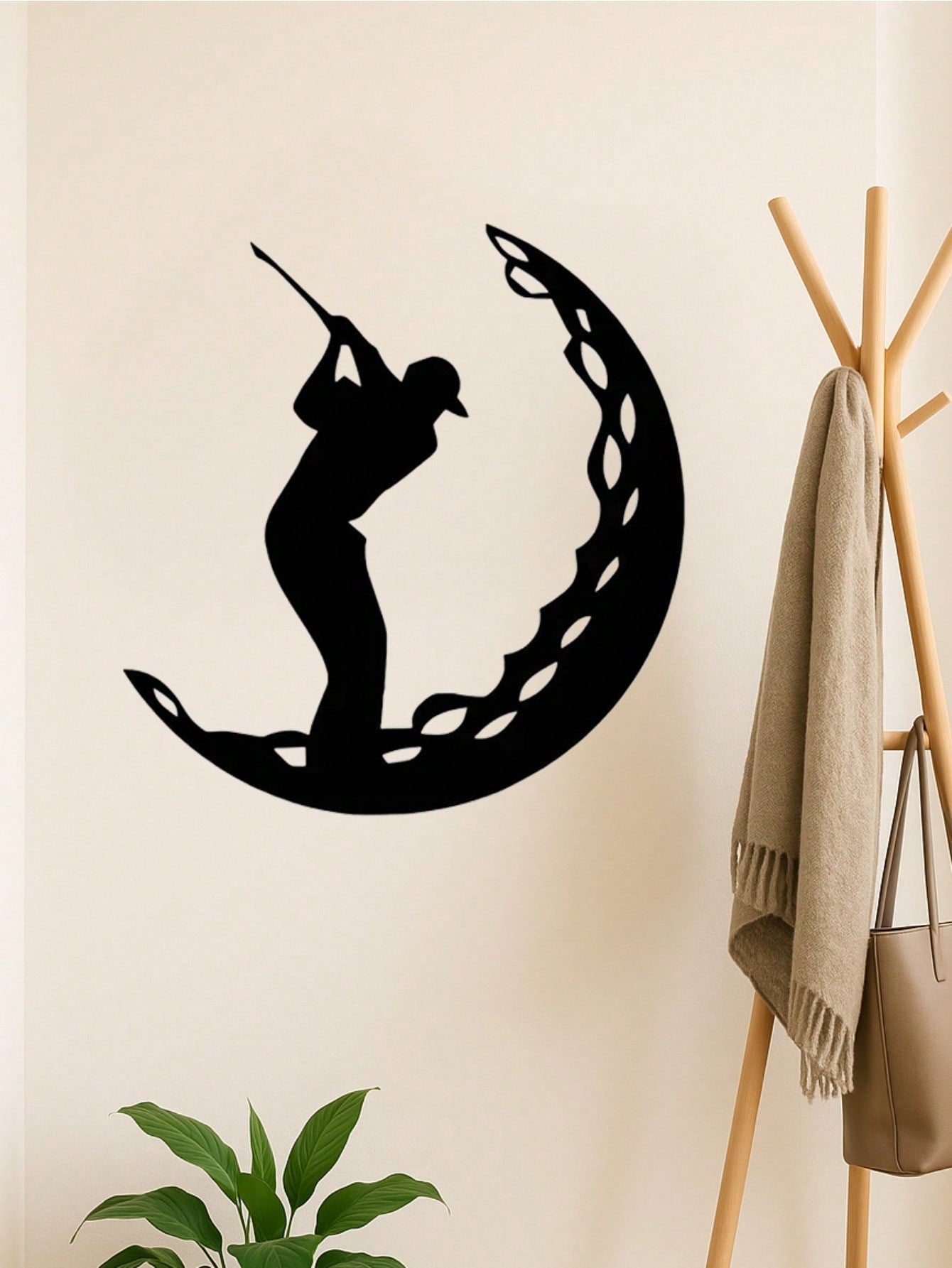 Elevate your space with this dynamic golf-themed metal wall art. Bursting with athletic energy, it's a versatile piece perfect for any room. Easy to install, it instantly creates a vibrant, sporty atmosphere,Suitable for modern home decor, home decoration