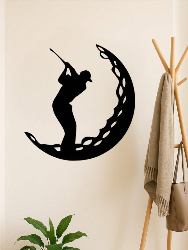 Elevate your space with this dynamic golf-themed metal wall art. Bursting with athletic energy, it's a versatile piece perfect for any room. Easy to install, it instantly creates a vibrant, sporty atmosphere,Suitable for modern home decor, home decoration