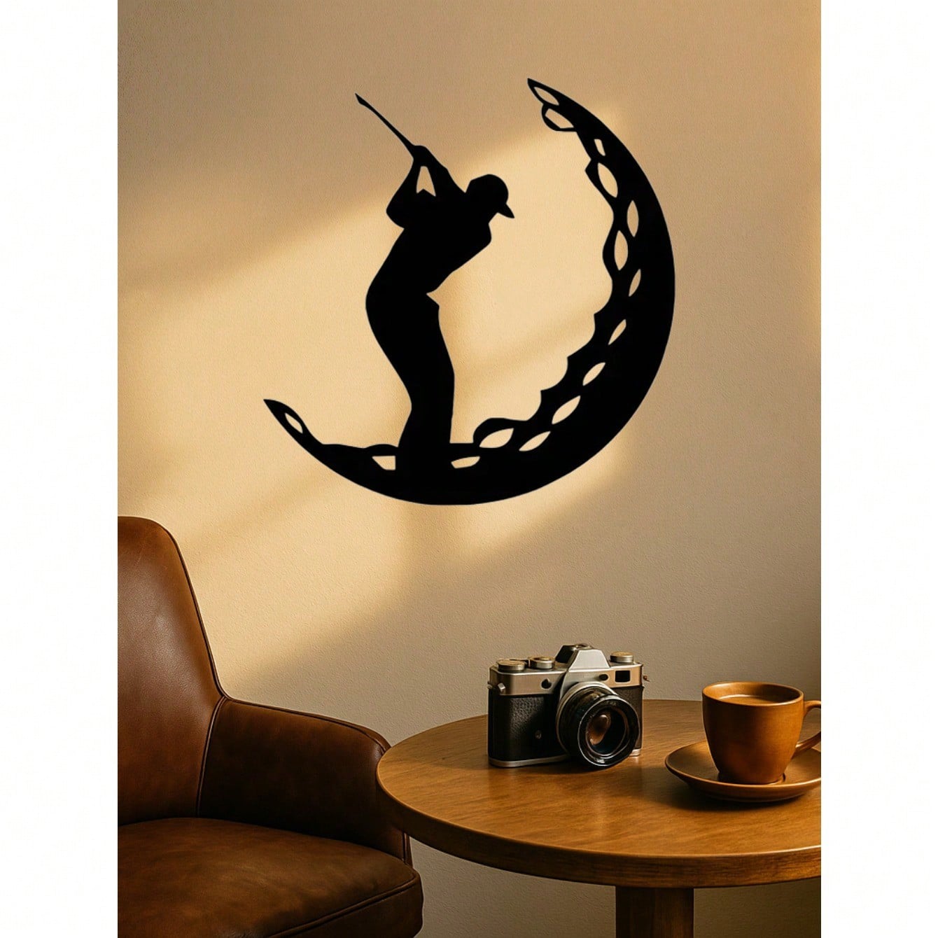 Elevate your space with this dynamic golf-themed metal wall art. Bursting with athletic energy, it's a versatile piece perfect for any room. Easy to install, it instantly creates a vibrant, sporty atmosphere,Suitable for modern home decor, home decoration