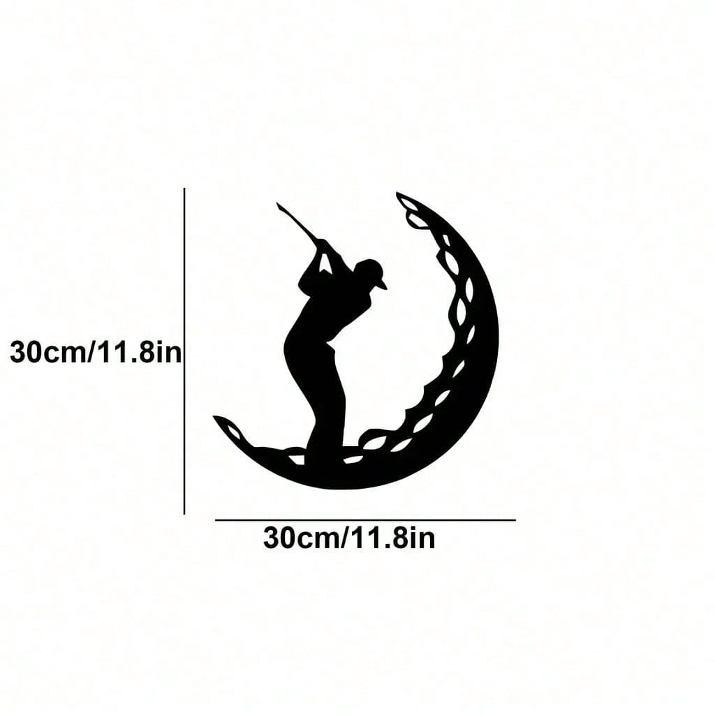 Elevate your space with this dynamic golf-themed metal wall art. Bursting with athletic energy, it's a versatile piece perfect for any room. Easy to install, it instantly creates a vibrant, sporty atmosphere,Suitable for modern home decor, home decoration