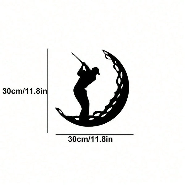 Elevate your space with this dynamic golf-themed metal wall art. Bursting with athletic energy, it's a versatile piece perfect for any room. Easy to install, it instantly creates a vibrant, sporty atmosphere,Suitable for modern home decor, home decoration