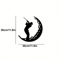 Elevate your space with this dynamic golf-themed metal wall art. Bursting with athletic energy, it's a versatile piece perfect for any room. Easy to install, it instantly creates a vibrant, sporty atmosphere,Suitable for modern home decor, home decoration