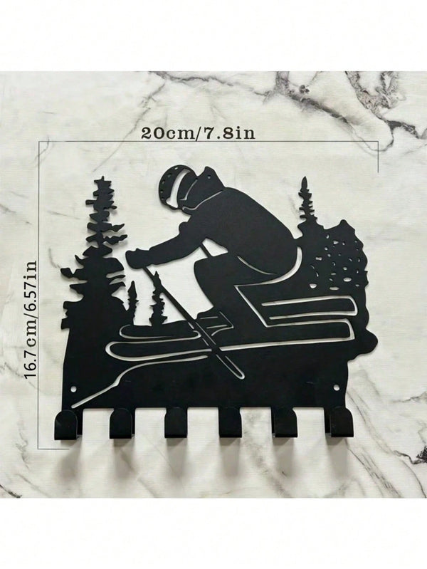 Winter ski-themed metal hooks, creatively designed with ski elements, add fun and vitality to your home. Suitable for multiple scenes like the kitchen, bedroom, and entryway, easily hanging mugs, kitchenware, clothes, and more. They combine artistic appea