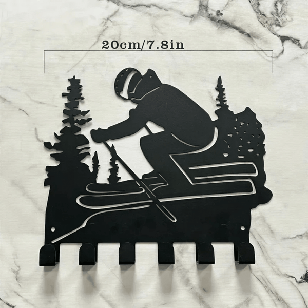 Winter ski-themed metal hooks, creatively designed with ski elements, add fun and vitality to your home. Suitable for multiple scenes like the kitchen, bedroom, and entryway, easily hanging mugs, kitchenware, clothes, and more. They combine artistic appea
