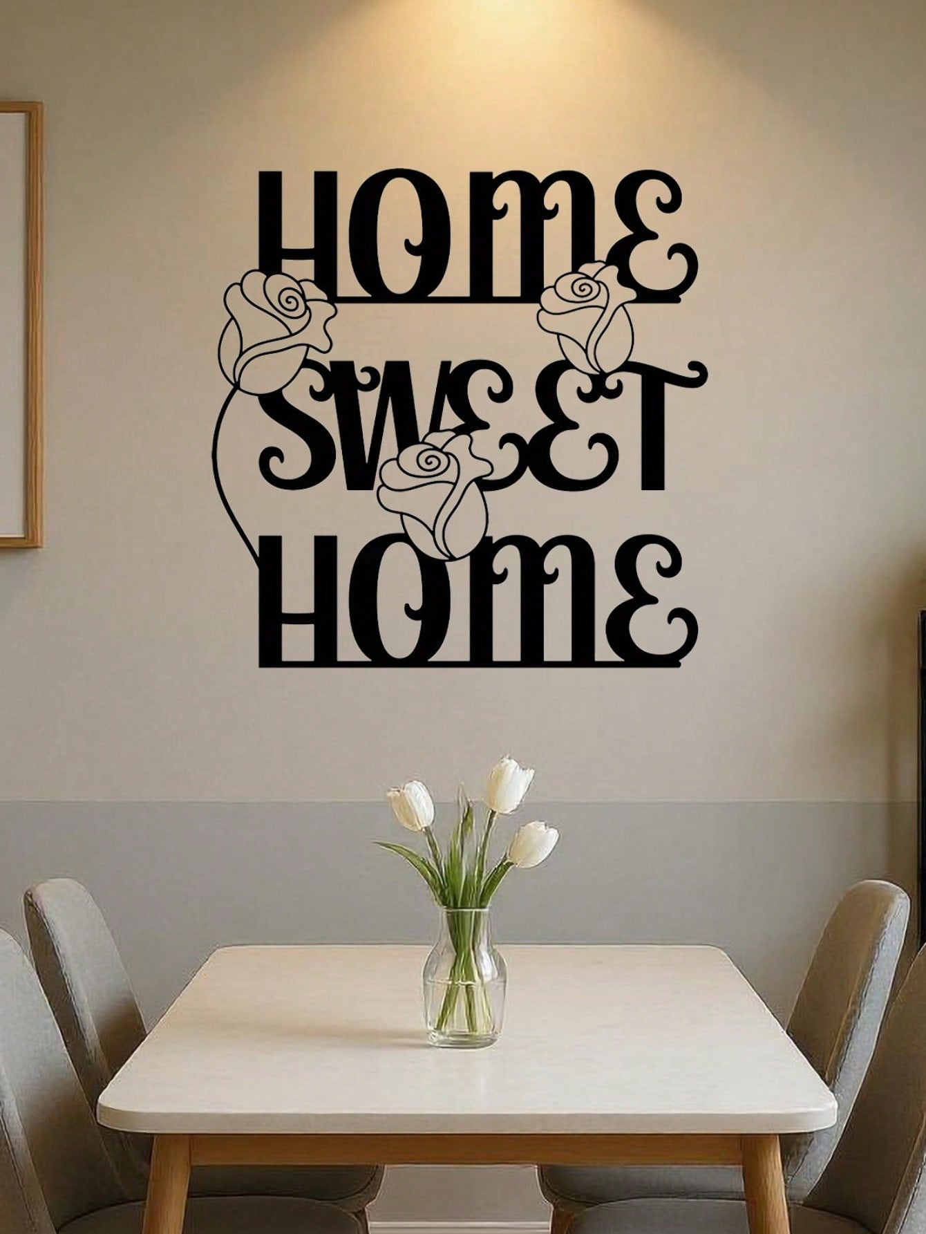 Elevate Your Space With This Sleek Sweet Home Metal Decor, Featuring An Inspiring Phrase And Seamless Design For A Chic, Versatile Accent,Suitable For Modern Home Decor, Home Decoration, Room Decor, Bedroom Decor, Bathroom Decor, Waterproof, Rust Proof An Main image