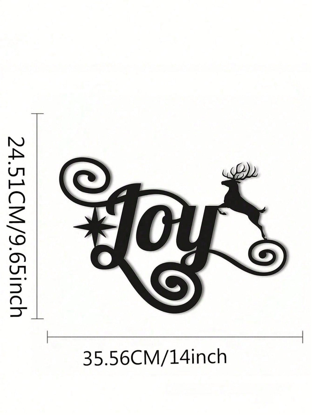 Elegant Black Metal Heart "JOY" Wall Art - Premium Holiday Decor Crafted From High-Quality Materials. A Heartfelt Seasonal Gift And Sophisticated Dimensional Sculpture, Adding Artistic Charm To Festive Celebrations, Suitable For Modern Home Decor, Home De