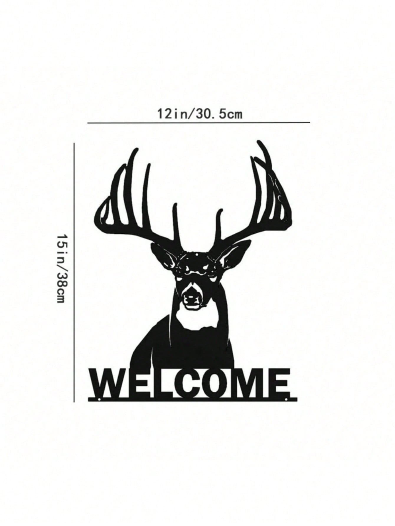 1pc Elegant White-Tailed Deer Metal Wall Decor, Ideal For Home And Holiday Cabin Decoration, Suitable For Modern Home, Room, Bedroom, Bathroom Decor, Waterproof, Rust-Resistant And Durable