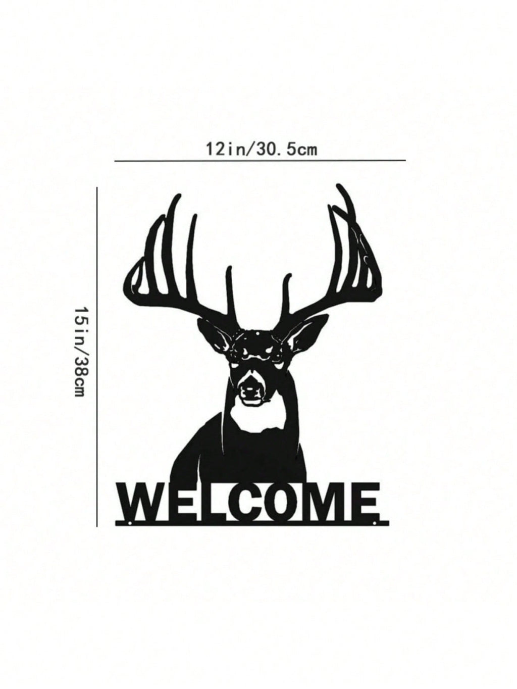 1pc Elegant White-Tailed Deer Metal Wall Decor, Ideal For Home And Holiday Cabin Decoration, Suitable For Modern Home, Room, Bedroom, Bathroom Decor, Waterproof, Rust-Resistant And Durable