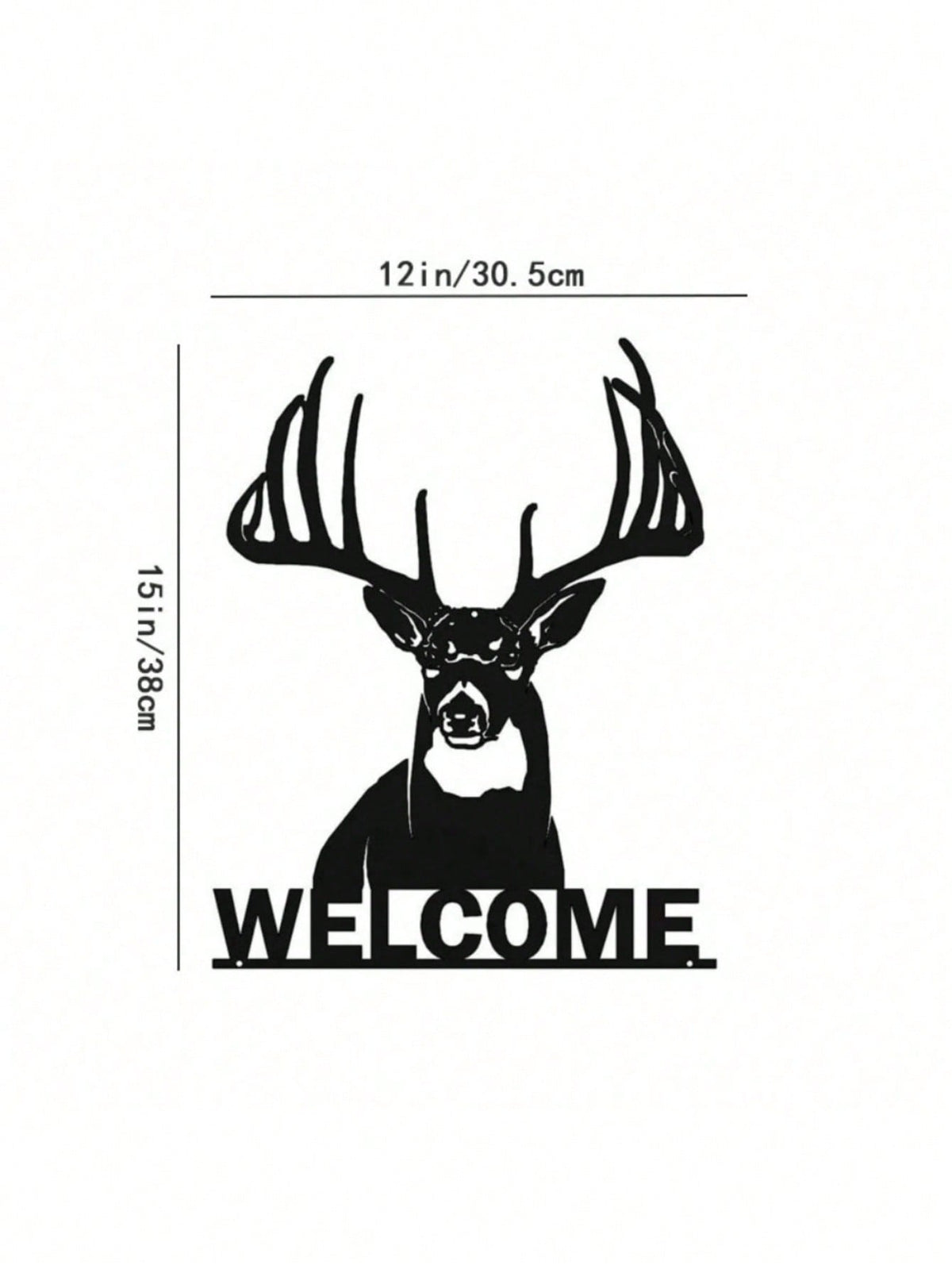 1pc Elegant White-Tailed Deer Metal Wall Decor, Ideal For Home And Holiday Cabin Decoration, Suitable For Modern Home, Room, Bedroom, Bathroom Decor, Waterproof, Rust-Resistant And Durable
