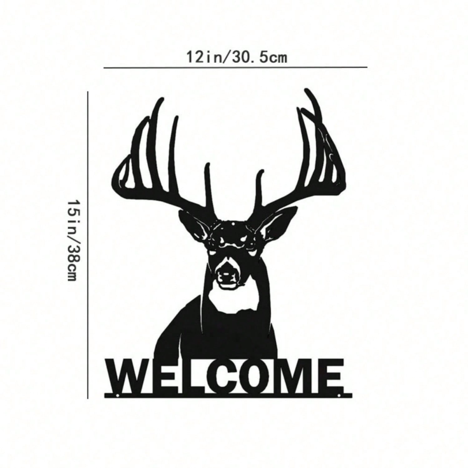 1pc Elegant White-Tailed Deer Metal Wall Decor, Ideal For Home And Holiday Cabin Decoration, Suitable For Modern Home, Room, Bedroom, Bathroom Decor, Waterproof, Rust-Resistant And Durable