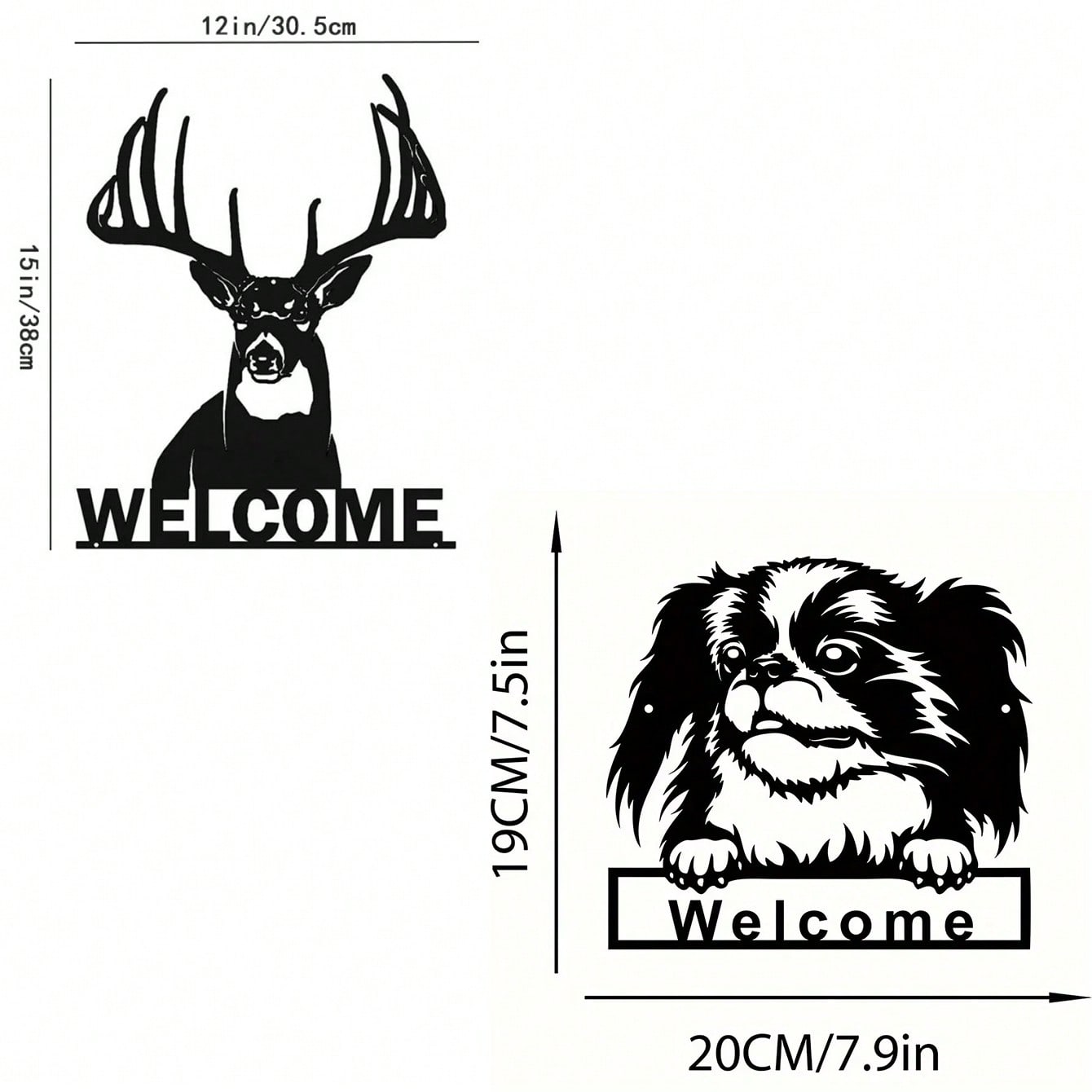 1pc Elegant White-Tailed Deer Metal Wall Decor, Ideal For Home And Holiday Cabin Decoration, Suitable For Modern Home, Room, Bedroom, Bathroom Decor, Waterproof, Rust-Resistant And Durable