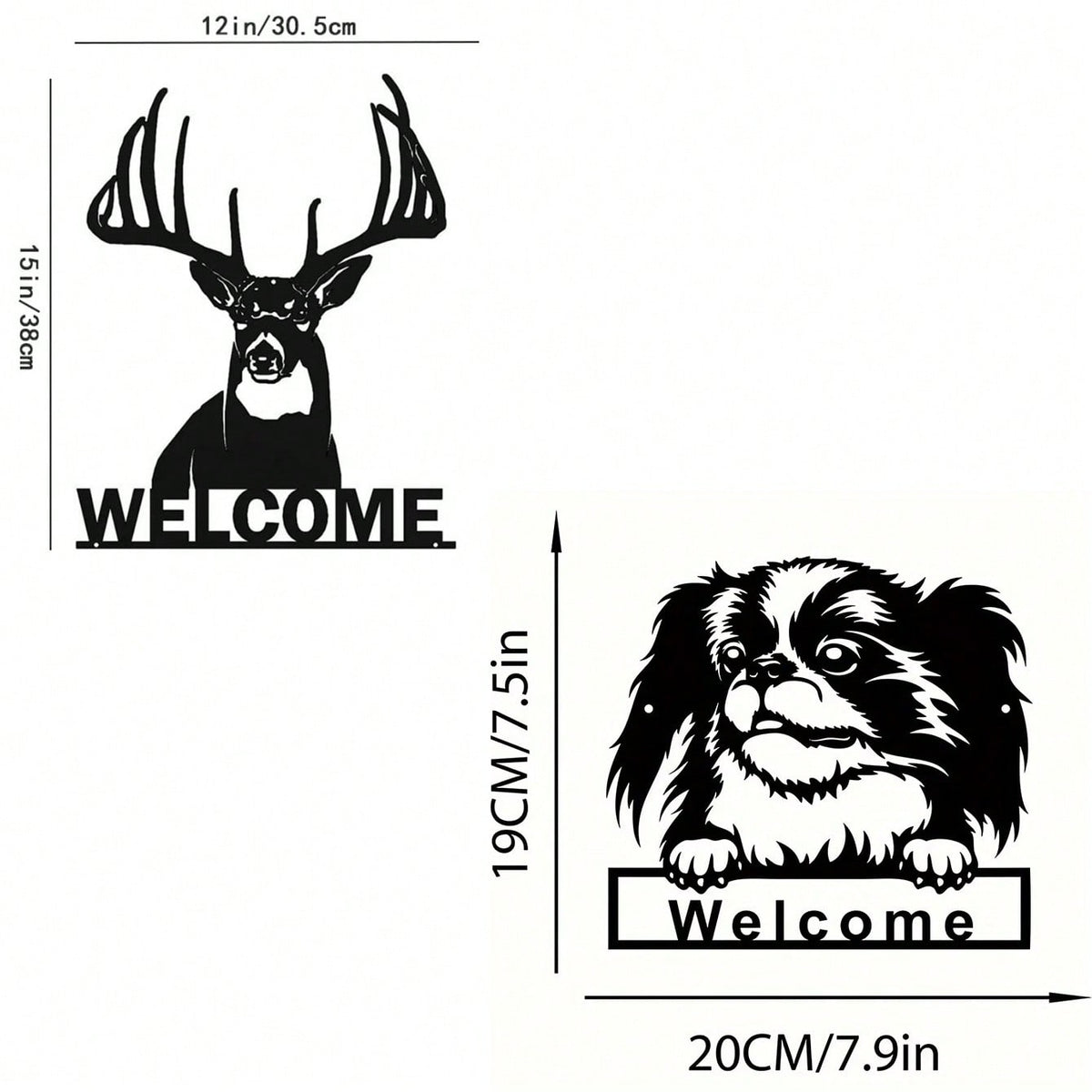 1pc Elegant White-Tailed Deer Metal Wall Decor, Ideal For Home And Holiday Cabin Decoration, Suitable For Modern Home, Room, Bedroom, Bathroom Decor, Waterproof, Rust-Resistant And Durable