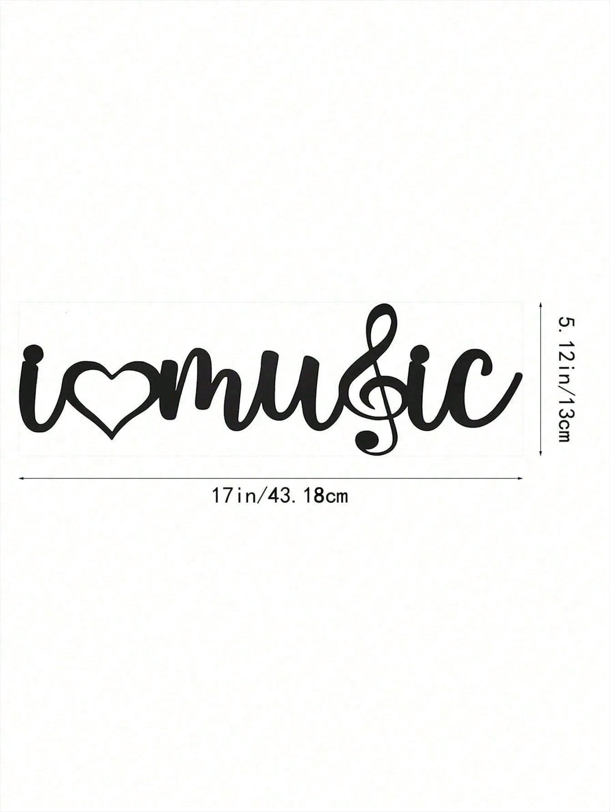 "I Love Music" Wall Art - Elevate Your Bedroom, Living Room, Or Bathroom With This Contemporary Piece. Made From Premium, Waterproof, And Rust-Resistant Materials, Its Minimalist Design Brings Modern Elegance To Any Space,Suitable For Modern Home Decor