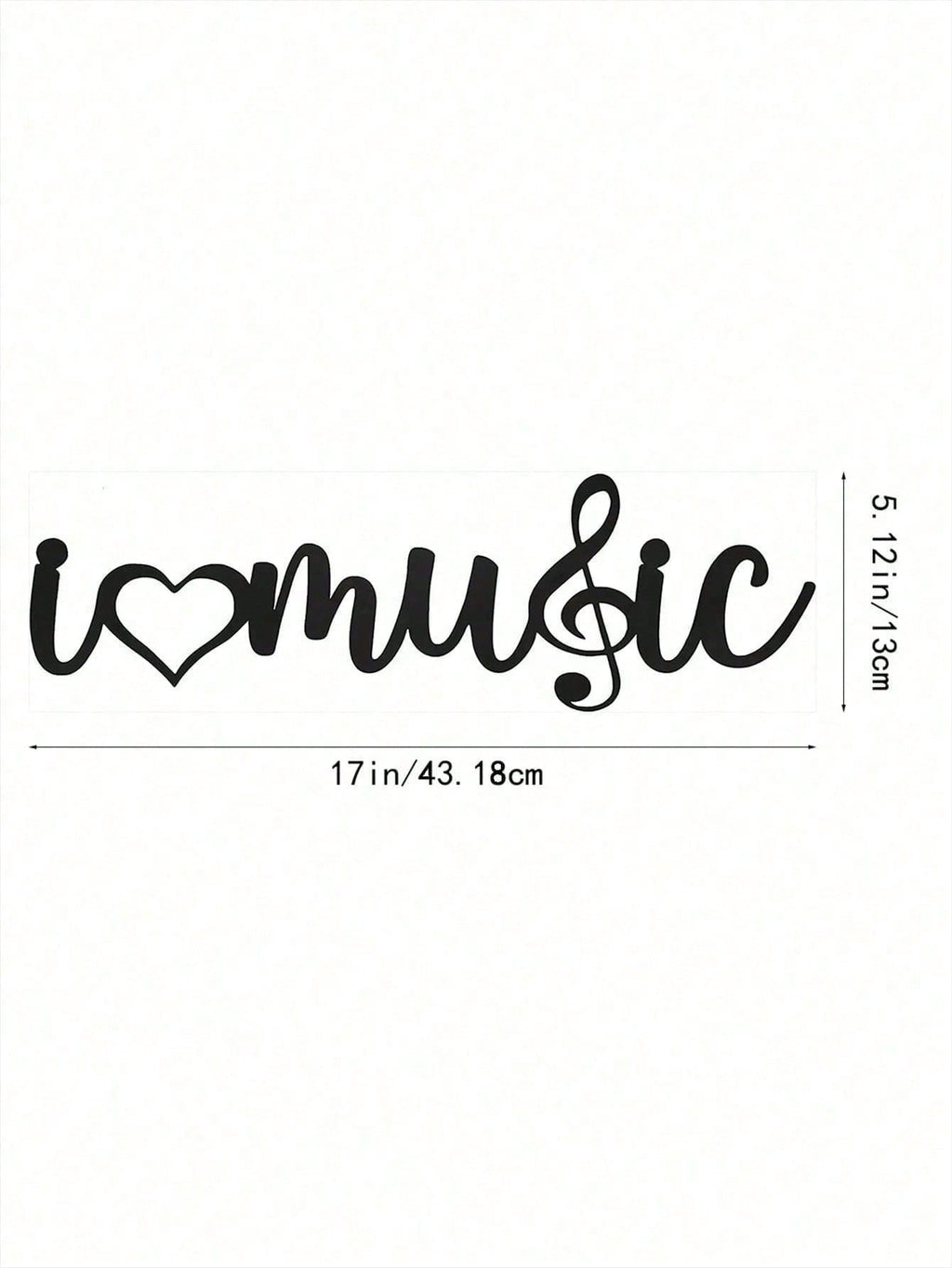 "I Love Music" Wall Art - Elevate Your Bedroom, Living Room, Or Bathroom With This Contemporary Piece. Made From Premium, Waterproof, And Rust-Resistant Materials, Its Minimalist Design Brings Modern Elegance To Any Space,Suitable For Modern Home Decor