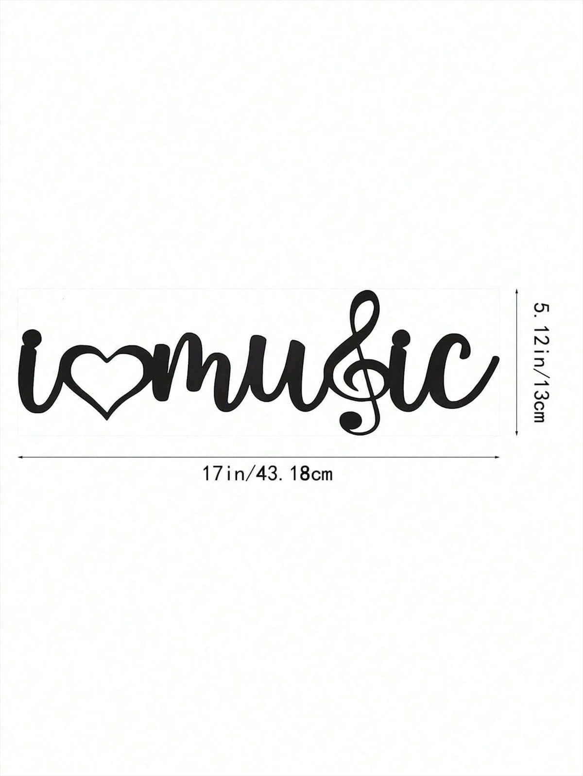 "I Love Music" Wall Art - Elevate Your Bedroom, Living Room, Or Bathroom With This Contemporary Piece. Made From Premium, Waterproof, And Rust-Resistant Materials, Its Minimalist Design Brings Modern Elegance To Any Space,Suitable For Modern Home Decor