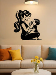 Eternal Bond Mother & Child Metal Wall Art - Exquisite Handcast Sculpture For Nursery & Living Room. A Premium Gift For New Moms. Elegant Indoor/Outdoor Decor Perfect For Walls, Courtyards, And Spaces.