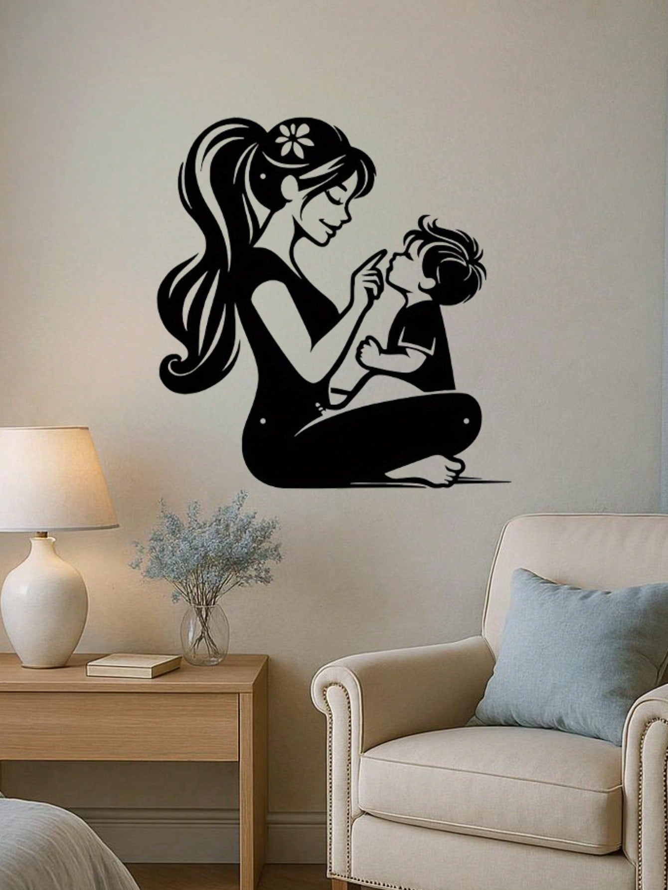 Eternal Bond Mother & Child Metal Wall Art - Exquisite Handcast Sculpture For Nursery & Living Room. A Premium Gift For New Moms. Elegant Indoor/Outdoor Decor Perfect For Walls, Courtyards, And Spaces.
