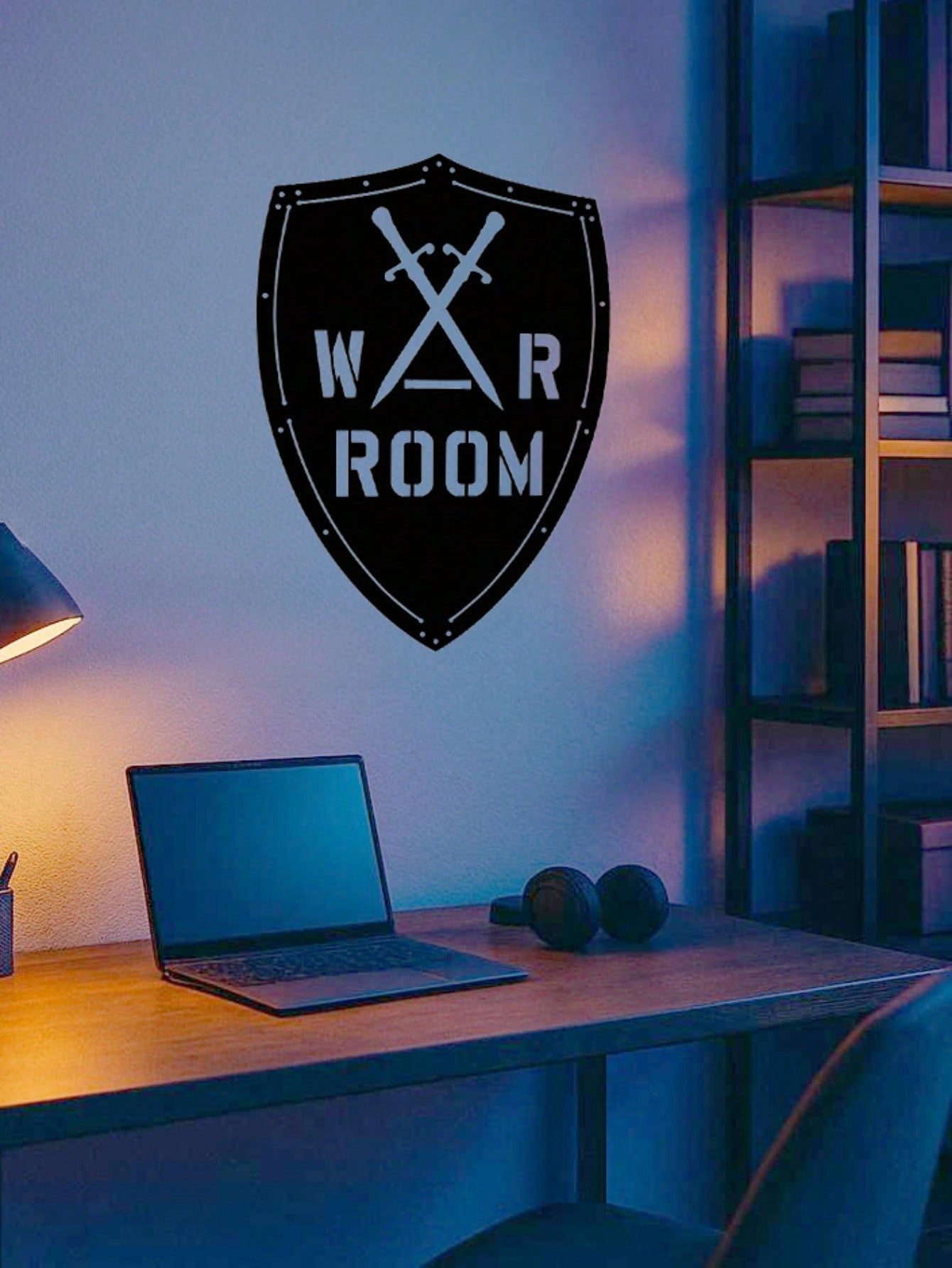 1PC Impressive War Room Metal Sign, Crafted With Fine Iron And A Stylish Wall Sticker. Ideal For Wall Mounting In Offices Or Prayer Rooms, It Serves As A Striking Man Cave Accent And A Standout Piece For Modern Home Decor, Adding Unique Charm To Any Space