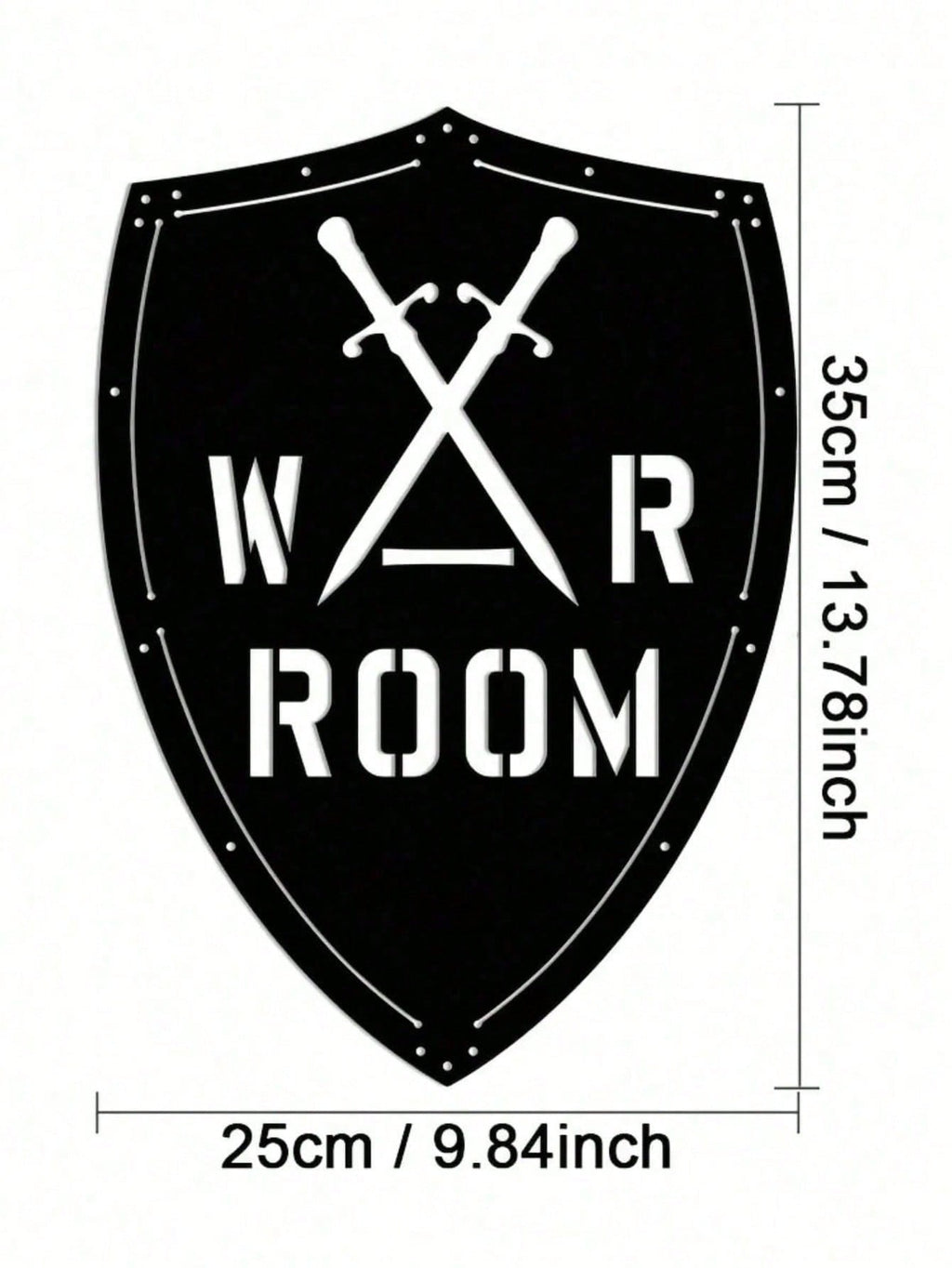 1PC Impressive War Room Metal Sign, Crafted With Fine Iron And A Stylish Wall Sticker. Ideal For Wall Mounting In Offices Or Prayer Rooms, It Serves As A Striking Man Cave Accent And A Standout Piece For Modern Home Decor, Adding Unique Charm To Any Space