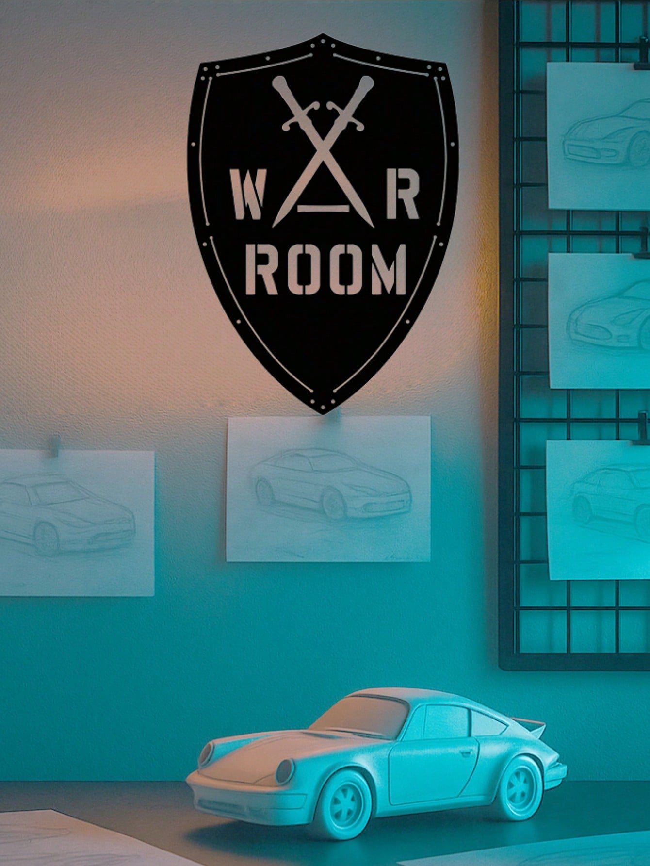 1PC Impressive War Room Metal Sign, Crafted With Fine Iron And A Stylish Wall Sticker. Ideal For Wall Mounting In Offices Or Prayer Rooms, It Serves As A Striking Man Cave Accent And A Standout Piece For Modern Home Decor, Adding Unique Charm To Any Space