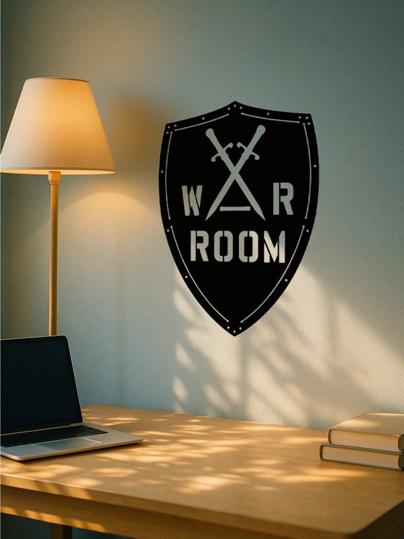 1PC Impressive War Room Metal Sign, Crafted With Fine Iron And A Stylish Wall Sticker. Ideal For Wall Mounting In Offices Or Prayer Rooms, It Serves As A Striking Man Cave Accent And A Standout Piece For Modern Home Decor, Adding Unique Charm To Any Space