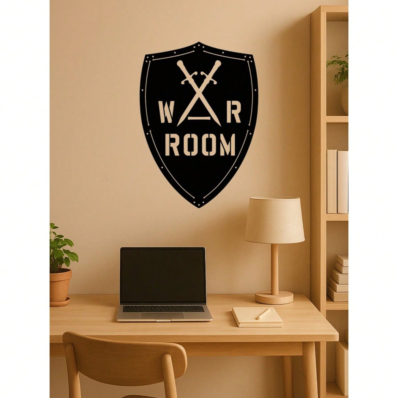 1PC Impressive War Room Metal Sign, Crafted With Fine Iron And A Stylish Wall Sticker. Ideal For Wall Mounting In Offices Or Prayer Rooms, It Serves As A Striking Man Cave Accent And A Standout Piece For Modern Home Decor, Adding Unique Charm To Any Space