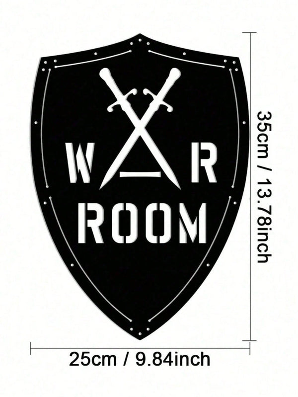 1PC Impressive War Room Metal Sign, Crafted With Fine Iron And A Stylish Wall Sticker. Ideal For Wall Mounting In Offices Or Prayer Rooms, It Serves As A Striking Man Cave Accent And A Standout Piece For Modern Home Decor, Adding Unique Charm To Any Space