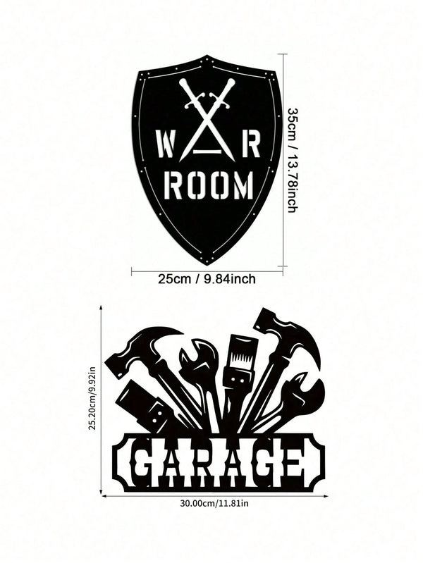 1PC Impressive War Room Metal Sign, Crafted With Fine Iron And A Stylish Wall Sticker. Ideal For Wall Mounting In Offices Or Prayer Rooms, It Serves As A Striking Man Cave Accent And A Standout Piece For Modern Home Decor, Adding Unique Charm To Any Space