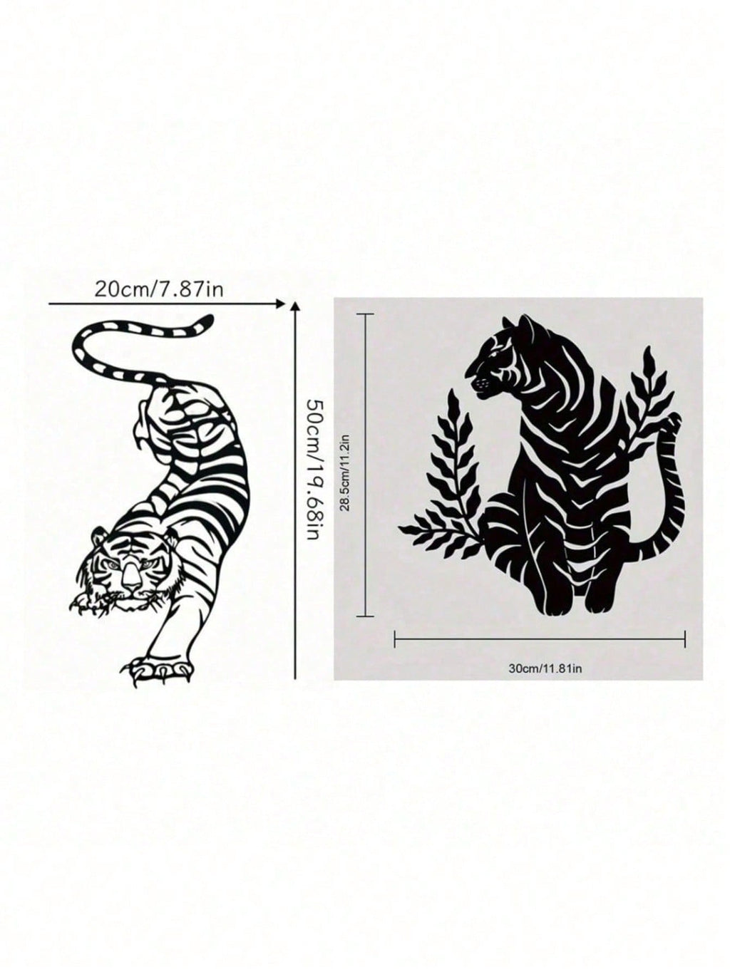2 pcs Bohemian Tiger brother Metal Wall Art - Striking wild cat decor featuring intricate wildlife artistry. Durable, waterproof metal wall decor perfect for living rooms, bedrooms & studies. An ideal housewarming gift with easy-remove installation.Suitab