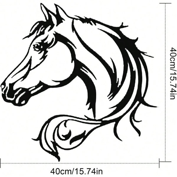 1 piece of modern abstract horse metal wall decoration - vintage aesthetic hanging decoration for home, office, bar and kitchen - perfect for Valentine's Day and New Year; 1 piece of laundry metal decoration plaque, simple and lovely