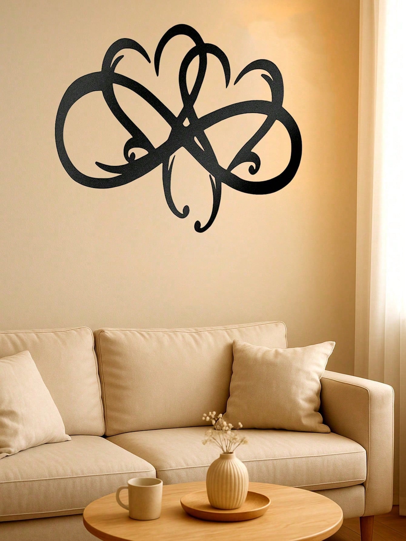 1PC Black Metal Love Heart Wall Decoration High Quality Wall Decorations For Couple Room Decoration Exquisite Valentine's Day Gift