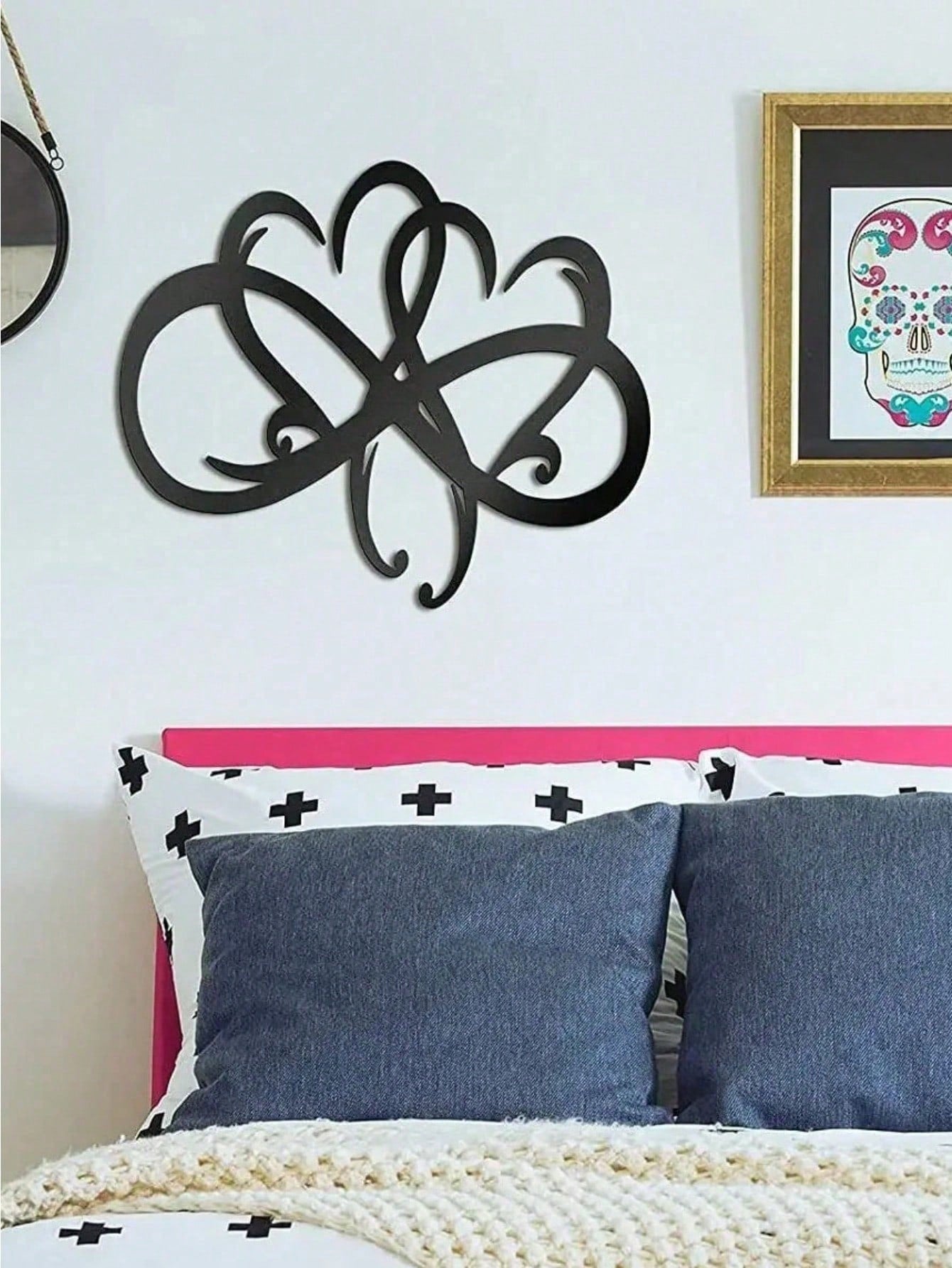 1PC Black Metal Love Heart Wall Decoration High Quality Wall Decorations For Couple Room Decoration Exquisite Valentine's Day Gift