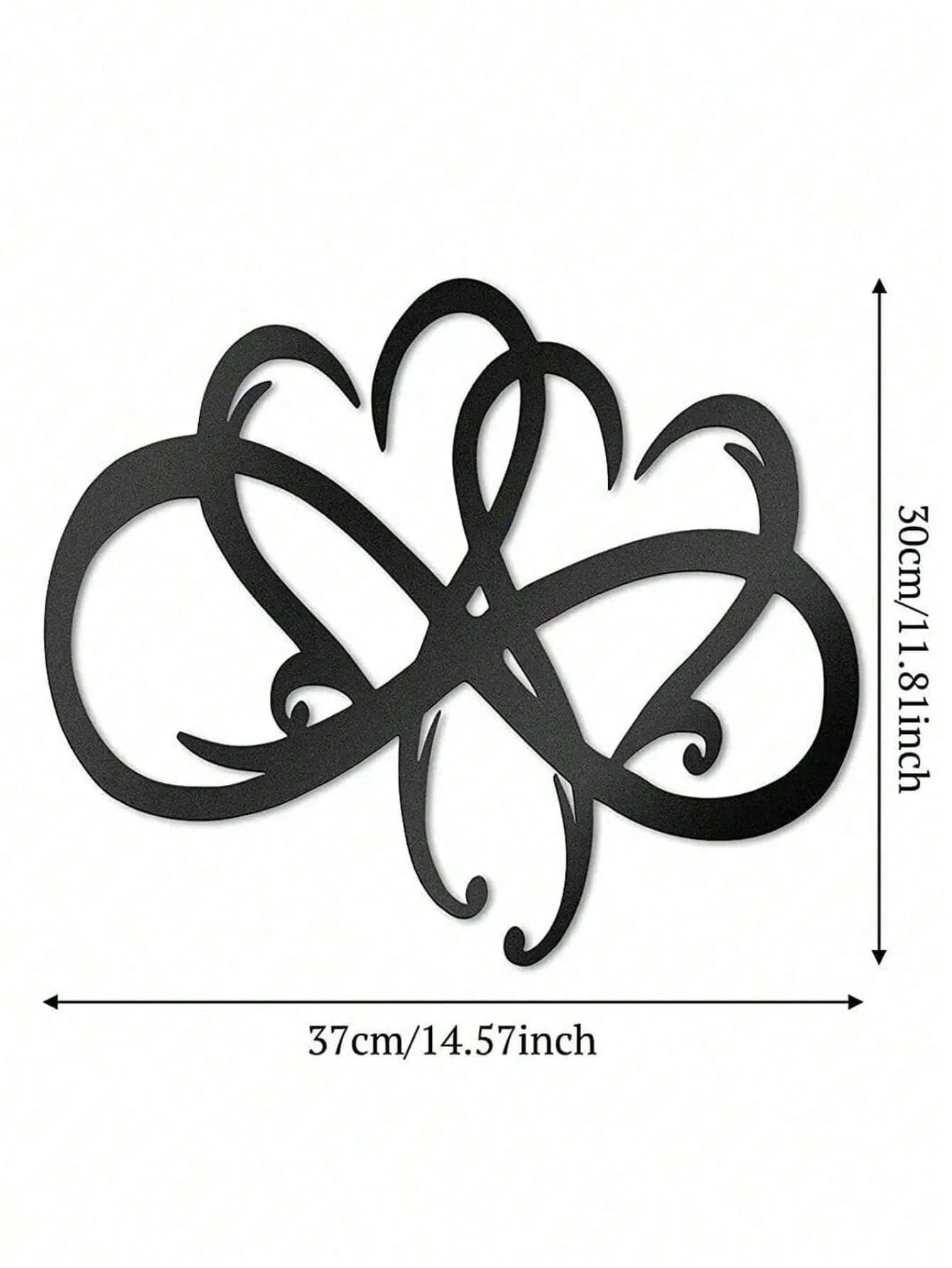 1PC Black Metal Love Heart Wall Decoration High Quality Wall Decorations For Couple Room Decoration Exquisite Valentine's Day Gift