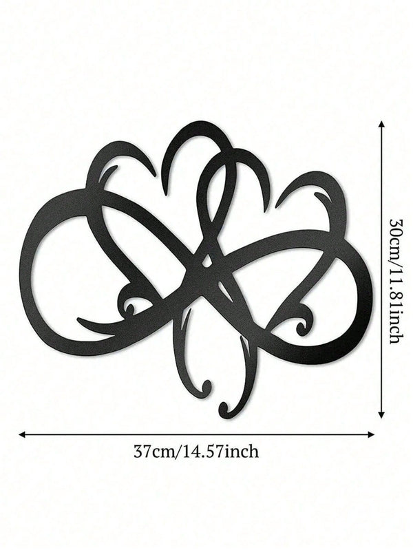 1PC Black Metal Love Heart Wall Decoration High Quality Wall Decorations For Couple Room Decoration Exquisite Valentine's Day Gift