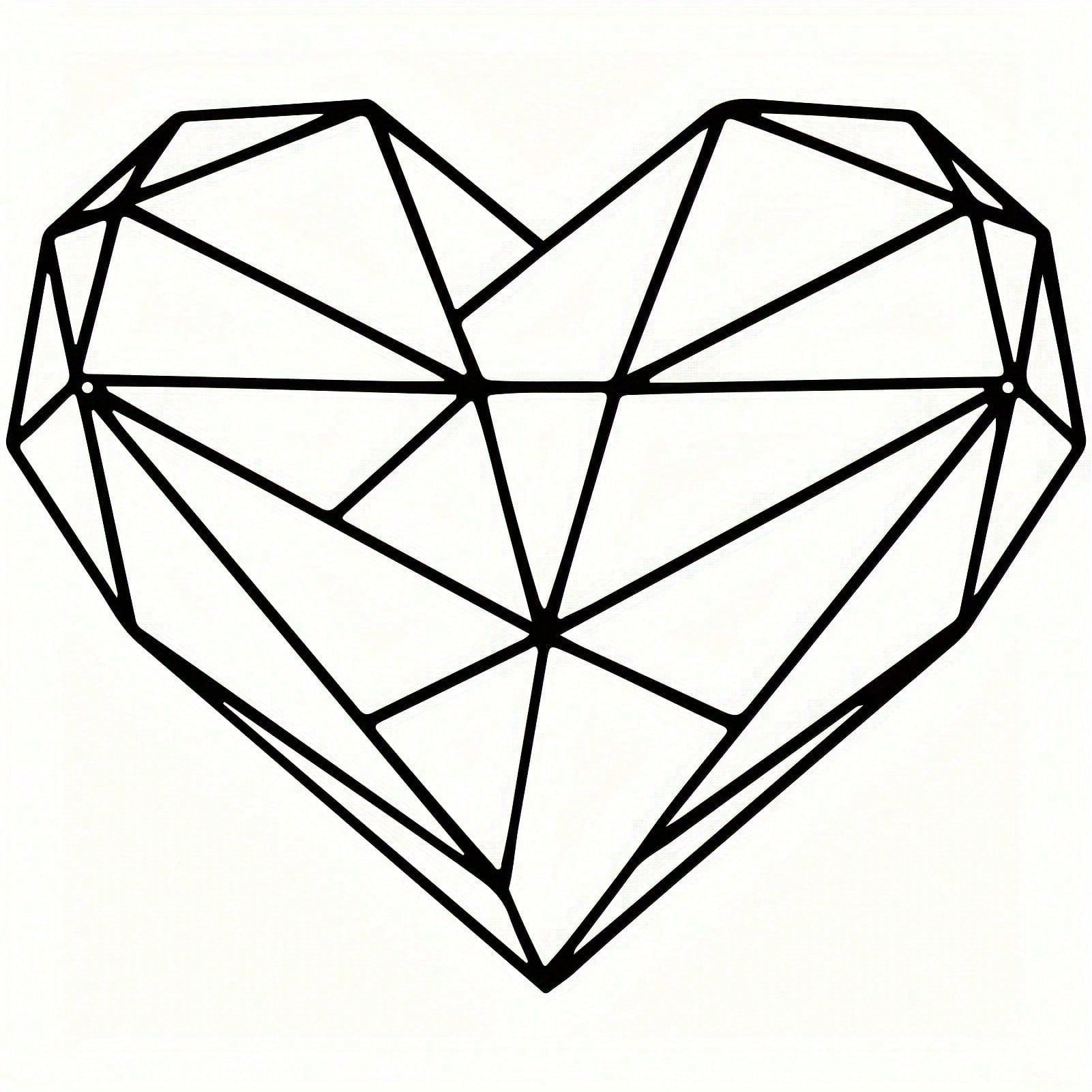 1 piece of heart-shaped wall decoration, featuring simple and minimalist metal wall art, suitable for home decor in bedrooms, living rooms, kitchens, and bathrooms, as a modern wall decoration