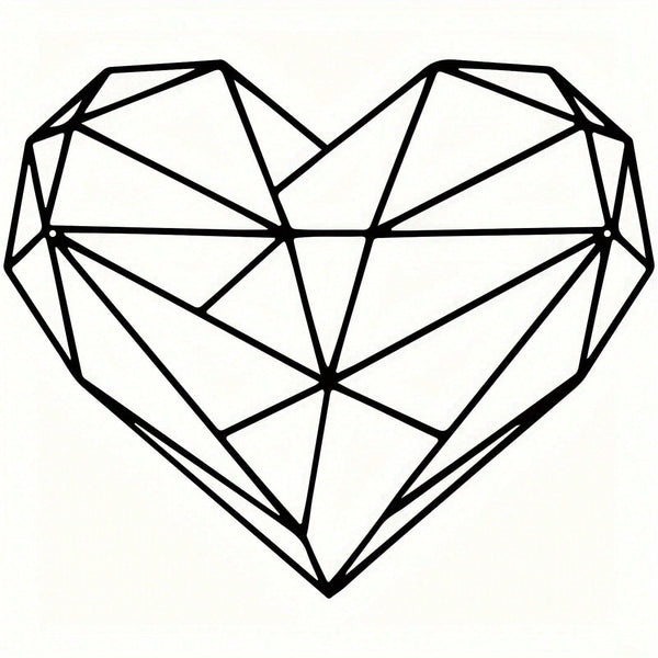 1 piece of heart-shaped wall decoration, featuring simple and minimalist metal wall art, suitable for home decor in bedrooms, living rooms, kitchens, and bathrooms, as a modern wall decoration
