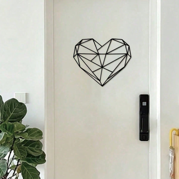 1 piece of heart-shaped wall decoration, featuring simple and minimalist metal wall art, suitable for home decor in bedrooms, living rooms, kitchens, and bathrooms, as a modern wall decoration