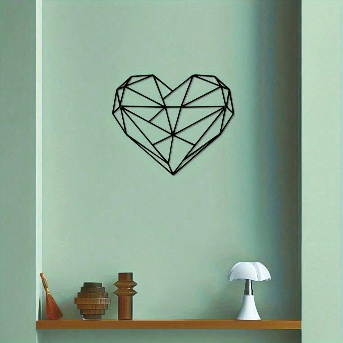 1 piece of heart-shaped wall decoration, featuring simple and minimalist metal wall art, suitable for home decor in bedrooms, living rooms, kitchens, and bathrooms, as a modern wall decoration