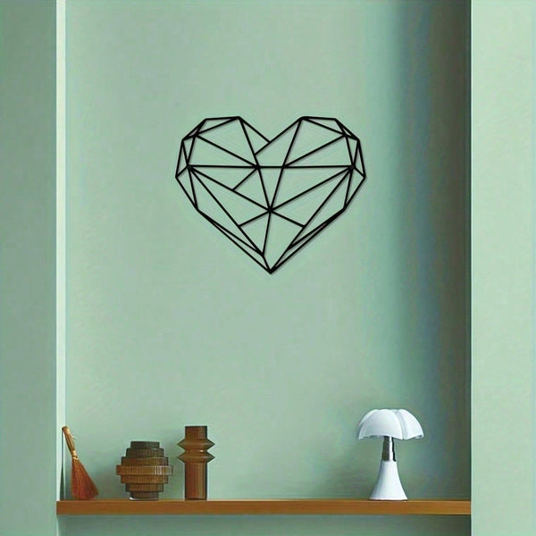 1 piece of heart-shaped wall decoration, featuring simple and minimalist metal wall art, suitable for home decor in bedrooms, living rooms, kitchens, and bathrooms, as a modern wall decoration