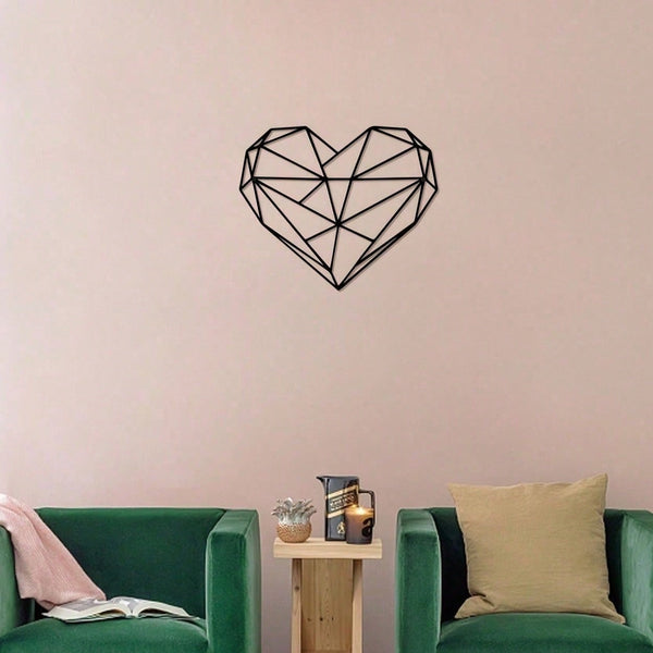 1 piece of heart-shaped wall decoration, featuring simple and minimalist metal wall art, suitable for home decor in bedrooms, living rooms, kitchens, and bathrooms, as a modern wall decoration