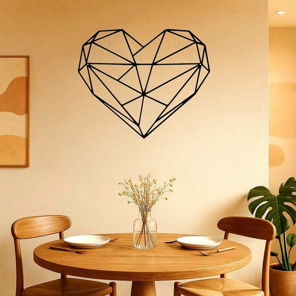 1 piece of heart-shaped wall decoration, featuring simple and minimalist metal wall art, suitable for home decor in bedrooms, living rooms, kitchens, and bathrooms, as a modern wall decoration