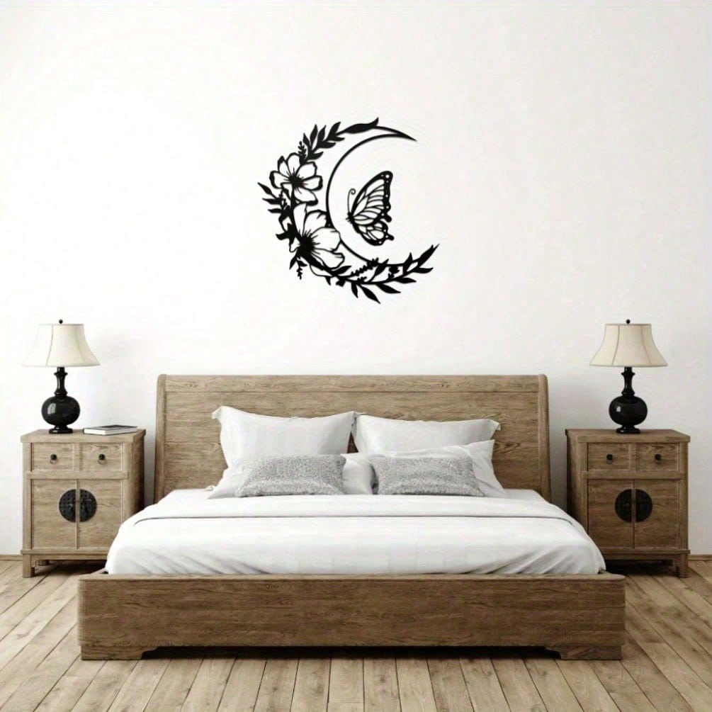 1 piece of moonlight flower metal wall decoration - elegant steel decoration, suitable for living room/bedroom | premium home gifts, suitable for modern home decoration, home decoration